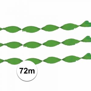 Crepe papieren slingers groen 24 m