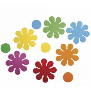 Knutsel rubberen bloemen zelfklevend 80 stuks