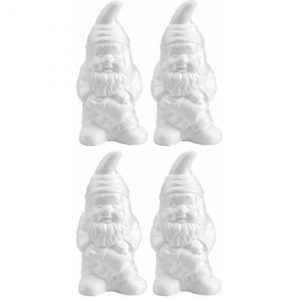 4x Beschilderbare piepschuim tuinkabouters 28 cm meisjestuinkabouter/vrouwentuinkabouter