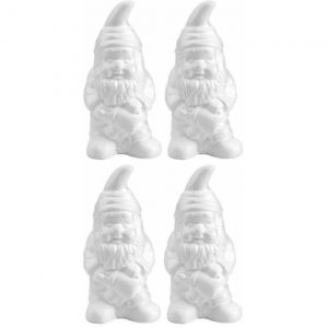6x Beschilderbare piepschuim tuinkabouters 28 cm meisjestuinkabouter/vrouwentuinkabouter