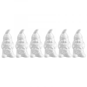 6x Piepschuim tuinkabouter 28 cm