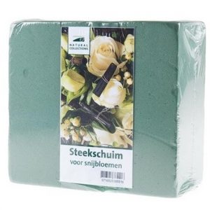 6x Groen steekschuim blok vochtig gebruik 20 cm
