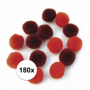 180x Hobby balletjes rood 15 mm