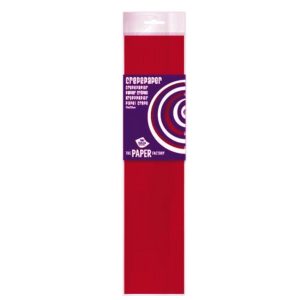 Crepe papier plat donker rood 250 x 50 cm knutsel materiaal