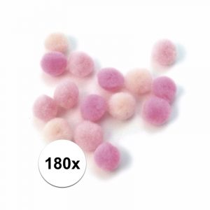 180xHobby balletjes roze 15 mm