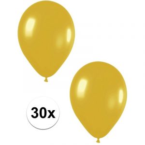 Gouden metallic ballonnen 30 cm 30 stuks