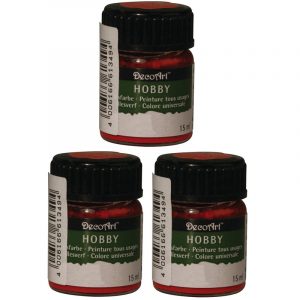 3x Rode acrylverf/allesverf potjes 15 ml hobby/knutselmateriaal