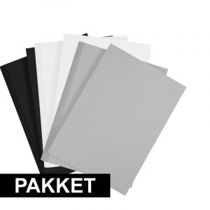 6 stuks A4 hobby karton in 3 kleuren